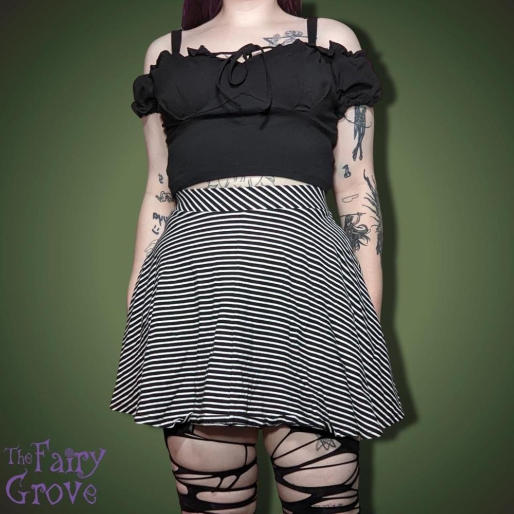 Striped Skater Skirt